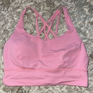 Lululemon Free to Be Serene athletic bra. Size 10 or C D cup in pink. Like new.
